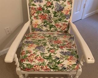UNIQUE - Vintage “Twist style”  White Arm Chair from HOLLAND -Custom Upholstered.  