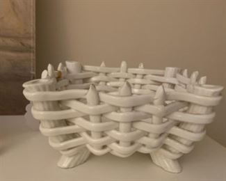 Beautiful Woven Ceramic Basket 