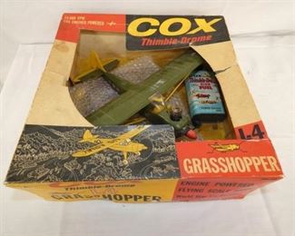 14IN COX THIMBLE DROME AIRPLANE W/ CAN