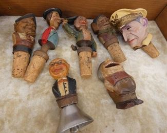COLLECTION CARVED BOTTLE TOPPERS