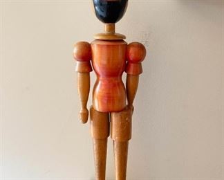 LOT #101 - $18 - Vintage Wooden Pinocchio Doll with an Extra Longer Nose (Made in Italy)