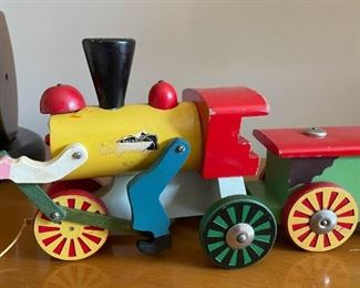 LOT #104 - $70 - Original Vintage Brio Wooden Pull Toy Train