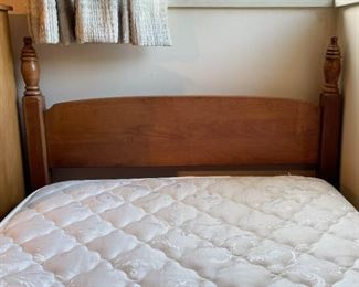 LOT #135 - $90 - Pair of Vintage Wooden Twin Beds (headboard is approx. 38" H at highest point)