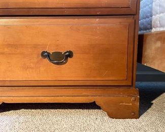 LOT #136 - $65 - Vintage Wooden Chest of Drawers / Dresser (approx. 46" L x 18.75" W x 41.75" H)