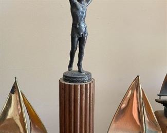 LOT #144 - $100 - Lot of Vintage Sailing Trophies (6 pieces, all here included in the lot)