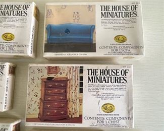 LOT #160 - $24 - The House of Miniatures Dollhouse Furniture Kits (lot of 5 plus a bonus)