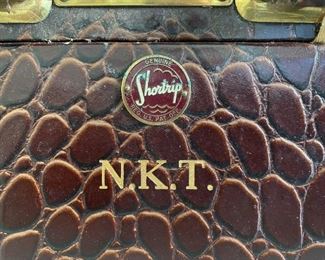 LOT #167 - $30 - Vintage Vanity / Train / Travel Case by Shortrip (monogrammed)