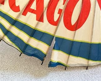 LOT #175 - $45 - Chicago World's Fair - A Century of Progress 1933 Parasol / Paper Umbrella (has some damage, see photos)  