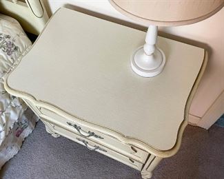 LOT #178 - $35 - French Provincial Nightstand with 2 Drawers (24" L x 16.25" W x 23.5" H)