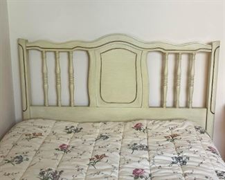 LOT #180 - $35 - French Provincial Twin Bed / Headboard (headboard is 37.5" H)