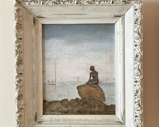 LOT #183 - $50 - Framed Painting, Signed Ruth P. Fisher (approx. 12.75" L x 14.5" H including frame)