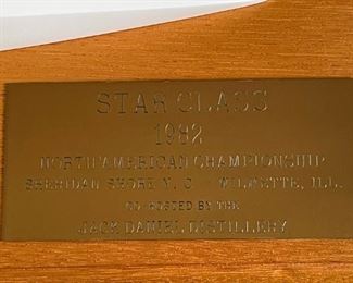 LOT #146 - $45 - Vintage Wall Mount Star Class Championship Award, 1982