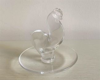LOT #170 - $25 - Lalique Rooster Ring Dish