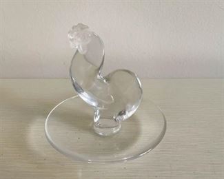 LOT #170 - $25 - Lalique Rooster Ring Dish