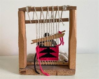 LOT #185 - $25 - Ethnic / Cultural Doll - Weaver, Loom
