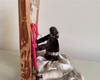 LOT #185 - $25 - Ethnic / Cultural Doll - Weaver, Loom