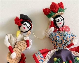 LOT #193 - $12 - Pair of Ethnic / Cultural Dolls, Traditional Clothes / Costumes