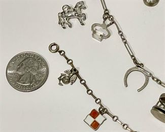 LOT #269 - $85 - Lot of 3 Vintage Sterling Silver Charm Bracelets and Various Loose Charms (as shown)