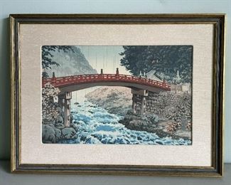 LOT #310 - $95 - Framed Japanese Woodblock Print (approx. 19" L x 14.5" H including frame) 