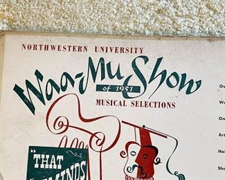 LOT #318 - $20 - Northwestern University Waa-Mu Show Lot, 1951 (album & programs) 