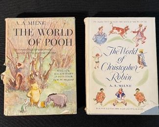 LOT #321 - $10 - The World of Pooh and The World of Christopher Robin Book Set with Box