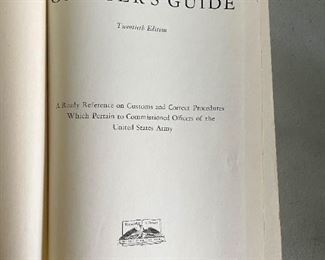 LOT #328 - $6 - The Officer's Guide Book, 1954