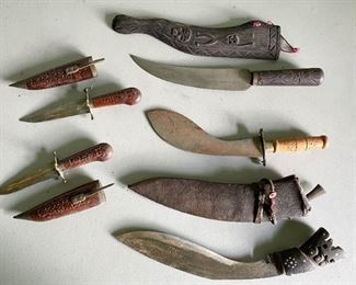 LOT #336 - $100 - Lot of 5 Various Knives (all shown here included in the lot)