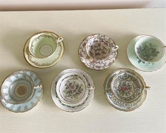 LOT #353 - $48 - Lot of 6 Vintage Teacups