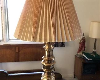 Brass table lamp.