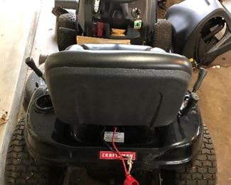 Rear view of Craftsman LT2500 riding mower.