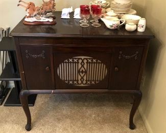 Antique phonograph cabinet.