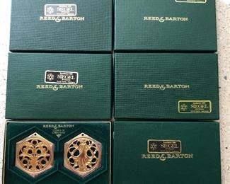 Complete set of Reed & Barton “12 Days of Christmas” ornaments.