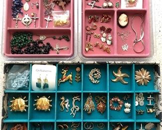 Nice selection of jewelry, mostly costume, but also some sterling.