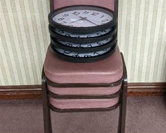 (16) Stackable Metal Frame Vinyl Covered Chairs