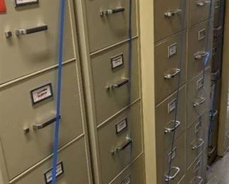 (4) 5 Drawer File Cabinets
