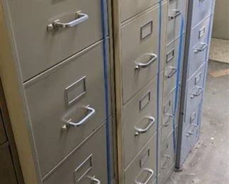 (4) 5 Drawer File Cabinets