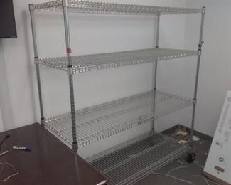 59" by 25" by 68" Aluminum storage shelf