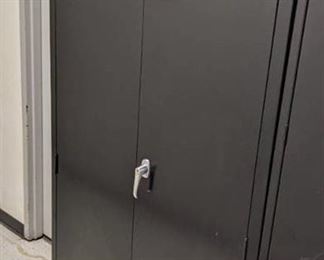 Black Metal 2 Door Storage Cabinet