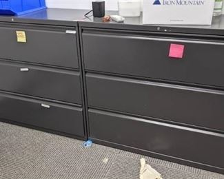 (2) 3 Drawer Lateral File Cabinets