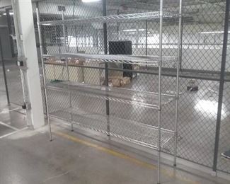 72" by 18" by 74 1/2" Nexel Aluminum storage shelf