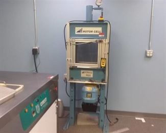Rotocell hydraulic press blue