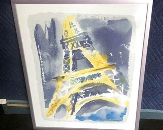Eiffel Tower Wall Art By Leroy Neiman, C.1994