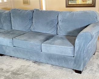 Contemporary Microfiber Sectional Couch Sofa 34x37x120-98in HxWxD