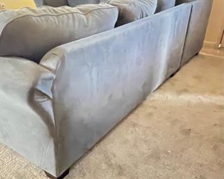 Contemporary Microfiber Sectional Couch Sofa 34x37x120-98in HxWxD