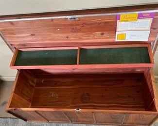 AS-IS MCM Walnut LANE Princess Cedar Chest Blanket Hope 22x43x18in HxWxD