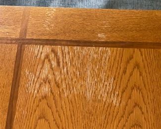 Steel Frame Oak Top Coffee Table 17x40x40in HxWxD