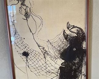 Adi Holzer 1975 Galerie Basilisk Framed poster Gallery 32x13in HxWxD