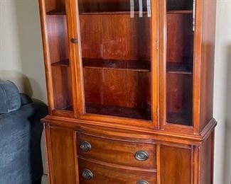 Antique China Cabinet Display Case 70x41x16in HxWxD