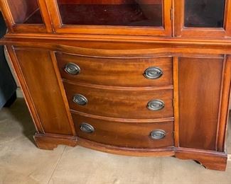 Antique China Cabinet Display Case 70x41x16in HxWxD