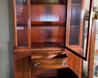 Antique China Cabinet Display Case 70x41x16in HxWxD